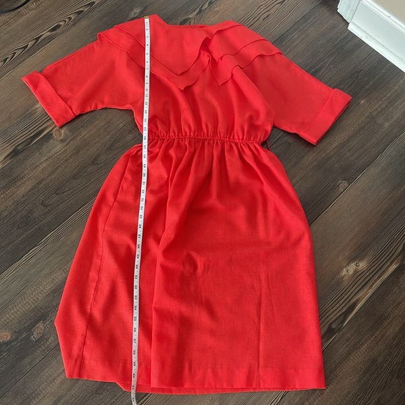 RARE VINTAGE J. Ellis Linen Blend STATEMENT COLLAR Dress - Picture 8 of 8